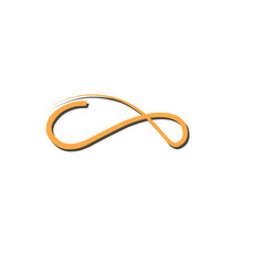 Naklejka premium golden swirl with shadow