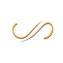 golden swirl with shadow