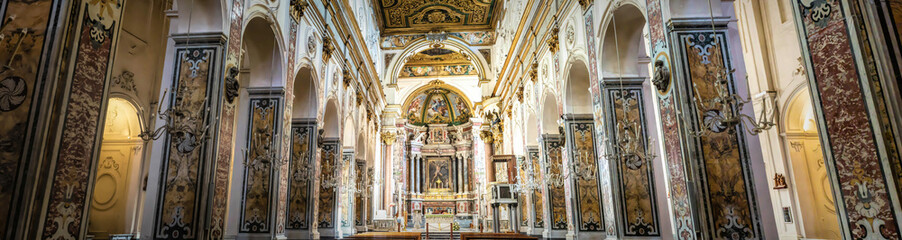 Obraz premium Amalfi Cathedral medieval Roman Catholic cathedral in the Piazza del Duomo