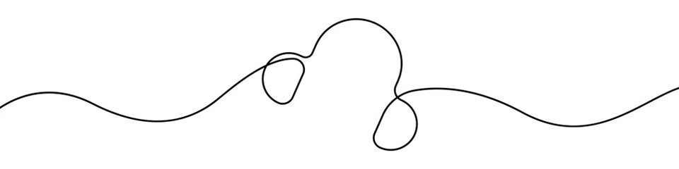 Headphone icon line continuous drawing vector. One line Headset icon vector background. Gaming headphones icon. Continuous outline of a Headphone icon.