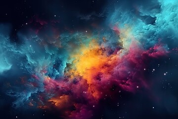 Fototapeta na wymiar Colorful Cosmos, Fantasy Nebula