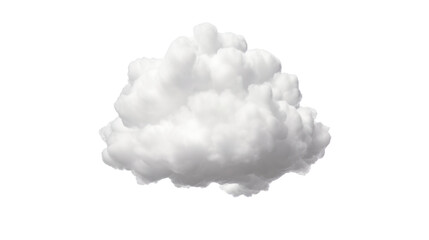 White clouds isolated on transparent background. Generative AI	
