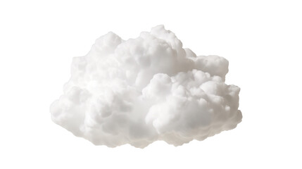 White clouds isolated on transparent background. Generative AI	
