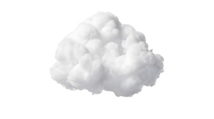 White clouds isolated on transparent background. Generative AI	
