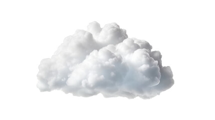 Fototapeta White clouds isolated on transparent background. Generative AI	
 obraz