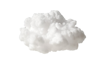White clouds isolated on transparent background. Generative AI	
