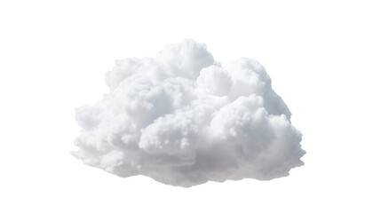 White clouds isolated on transparent background. Generative AI	
