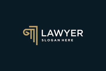 Lawyer logo with abstract concept modern design
