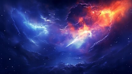 Colorful space galaxy cloud nebula. Stary night cosmos. Universe science astronomy. Supernova background wallpaper