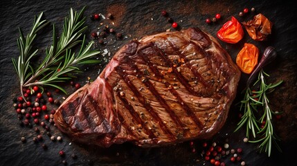 beef rib steak Generative AI - obrazy, fototapety, plakaty