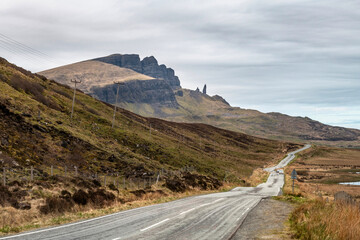 Old Man of Storr panorama view, Scotland, Isle of Skye