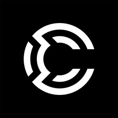 Letter C or CC creative modern logo design