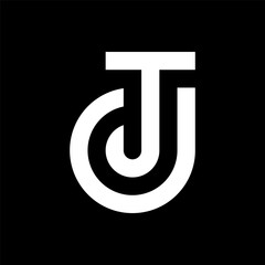 Letter DT or TD creative monogram logo