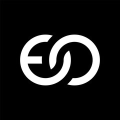 Letter EO creative overlapping monogram logo