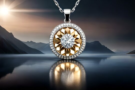 beautiful necklace made of diamonds