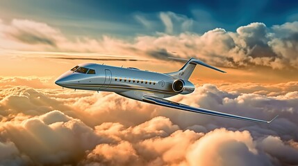 Luxury design private jet Generative AI - obrazy, fototapety, plakaty