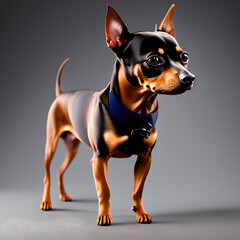 An illustration dog(Miniature Pinscher)