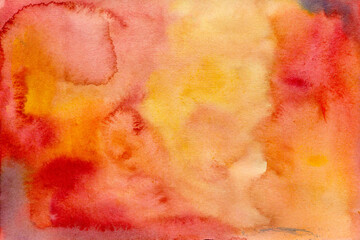 Obraz na płótnie Canvas Pink-Yellow watercolor background texture