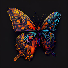 Obraz na płótnie Canvas Beautiful Vibrant Butterfly