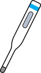 Medical thermometer icon vector image.