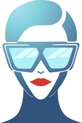 Cyber futuristic woman draw