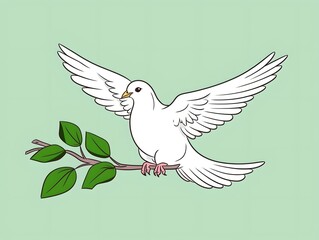 Obraz premium White dove, generative ai