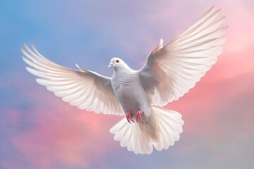 Obraz premium White dove, generative ai