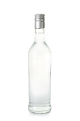 Bottle of vodka isolated on white background