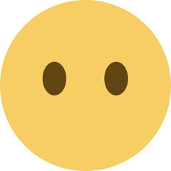Top quality emoticon. Cute silent emoticon, smiley without mouth emoji. Yellow face emoji. Popular element.