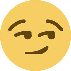 Fototapeta premium Top quality emoticon. Single emoji icon. Fun icon. Enigmatic smile emoji icon. Emoticon.