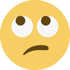 Top quality emoticon. Flushed emoji. Embarrassed emoticon with big eyes. Yellow face emoji. Popular element.