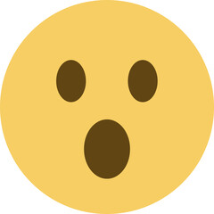 Fototapeta premium Top quality emoticon. Astonished emoji. Shocked emoticon with gasping face. Yellow face emoji. Popular element.