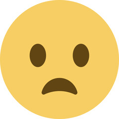 Top quality emoticon. Astonished emoji. Shocked emoticon with gasping face. Yellow face emoji. Popular element.