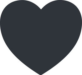 Black Heart emoji vector icon. A classic Black love heart emoji, used for expressions of love and romance.