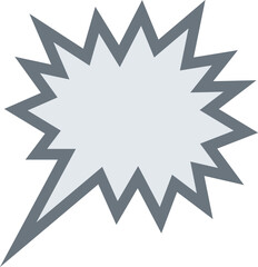 Right Anger Bubble vector emoji icon. A form of speech balloon used with angular edges, used to denote angry speech in comics.