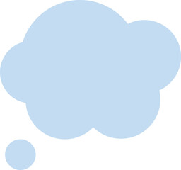 Thought Balloon vector emoji icon. A large cloud-like shape more commonly known as a thought bubble.