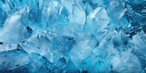 Obraz premium Abstract Glacial Blue ice, Nature-themed background pattern, in a horizontal format in JPG. Generative AI