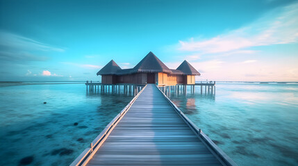Domki na wodzie na Malediwach