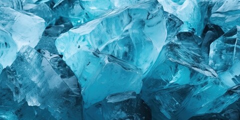 Obraz premium Abstract Glacial Blue ice, Nature-themed background pattern, in a horizontal format in JPG. Generative AI