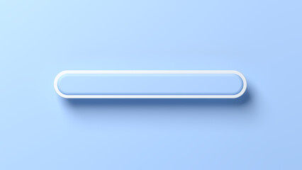 Progress bar on blue background. Loading. 100 percent. 3d illustration.