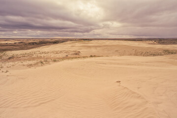 Fototapeta na wymiar Dramatic Sky over Great Sandhills Ecological Reserve