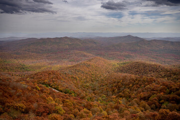 Fall Colors In Full Display Along Blue Ridge Parkway