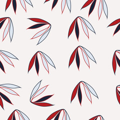 Colorful leaves seamless pattern, vector