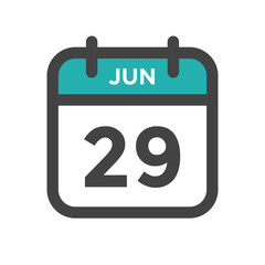 June 29 Calendar Day or Calender Date for Deadlines or Appointment