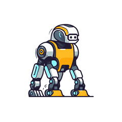 Robot dog, vector illustration.
