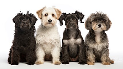 Fototapeta na wymiar Terrier Poodle Mix Furry Companions