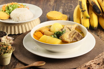 traditional lunch in colombia called sancocho