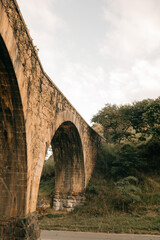 Ancient stone viaduct bridge, amazing landscape
