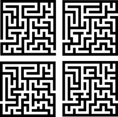Rectangle labyrinth with entry and exit