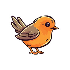 Obraz premium Joyful Bird: Animated 2D Illustration